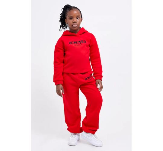 Wholesale Job Lot of 10 Kokovee Red Hoodie & Jogger Velvet-Lined Set