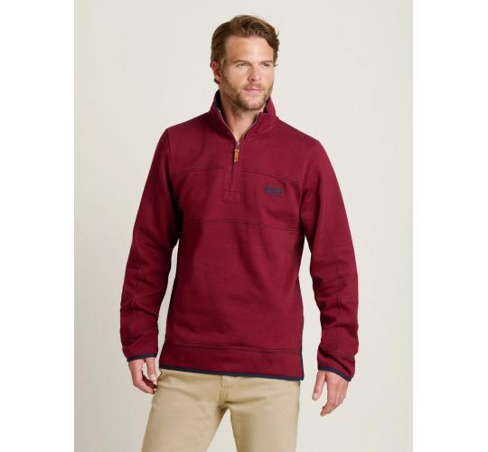 Wholesale Job Lot of 4 Brakeburn Men's Burgundy Quarter Zip Sweatshirt
