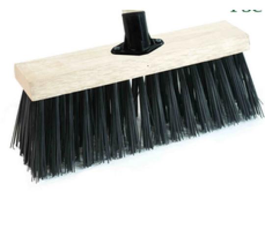 13" Black PVC Broom Heads