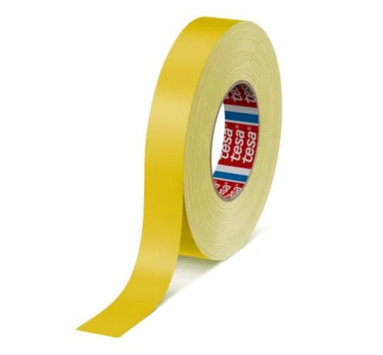 One Off Job Lot of 36 Tesa Yellow Premium Cloth Tape Rolls (25mm x 50m)