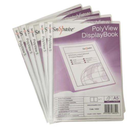 One Off Job Lot of 39 Snopake PolyView 5 Display Book A5 Packs (5pcs)