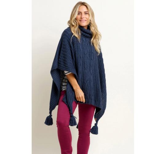 Wholesale Job Lot of 3 Brakeburn Women's Navy Knitted Poncho