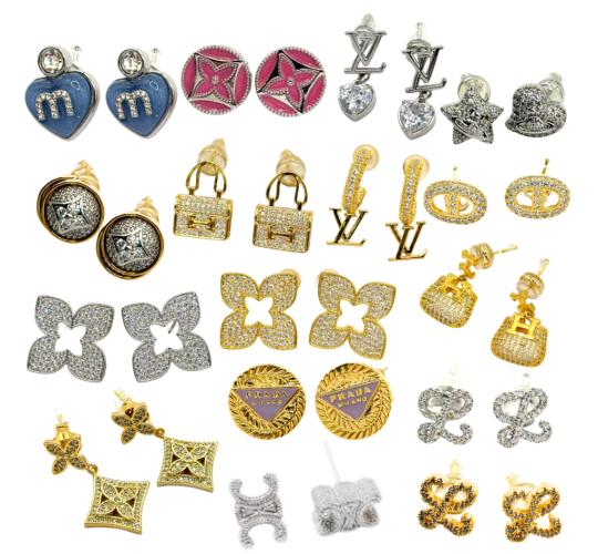 32pcs-Initial inspired High-end Design Luxury Style Earrings S925 Sterling Silver Post 18K Plating-2pcs Each Desgin|GCJE-Inspired Earrings|UK SELLER
