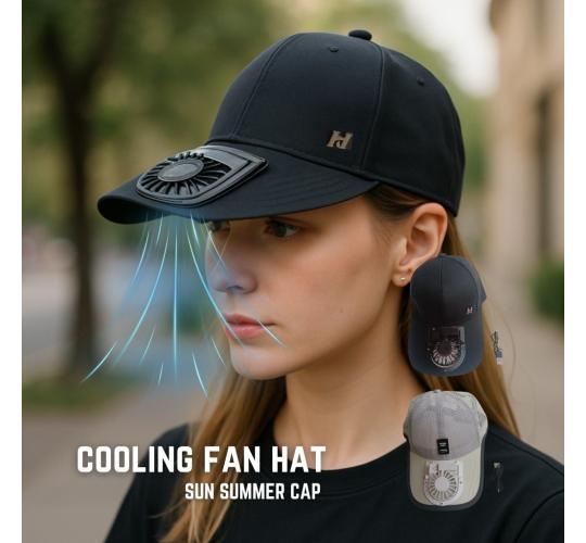 20pcs-Sun Hat with Cooling Fan Baseball Cap Breathable USB Rechargeable-10pcs Each Colour|GCHAT001002|UK SELLER