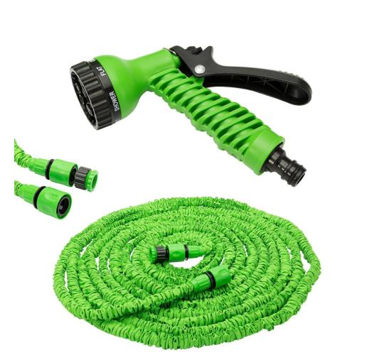 Expandable Garden Hose Pipe Anti Kink With 7 Function Water Spray Gun Magic Hose