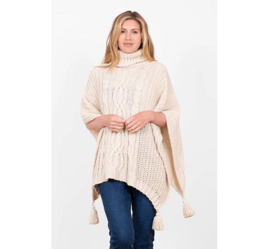 Wholesale Job Lot of 7 Brakeburn Women's Cream Tassels Poncho