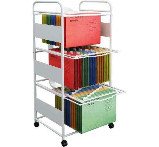 Pallet one-off 17 x  PUNCIA 3-Tier Rolling File Cart for Pull-Out Hanging Folders  Mobile Metal Organizer for A4/Letter
