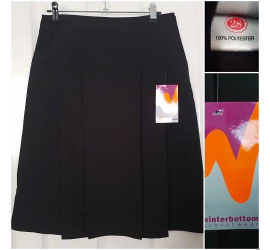 Lot of 30 Pcs Winterbottoms School Skirts 22" Black Drop Waist 24" - 38"
