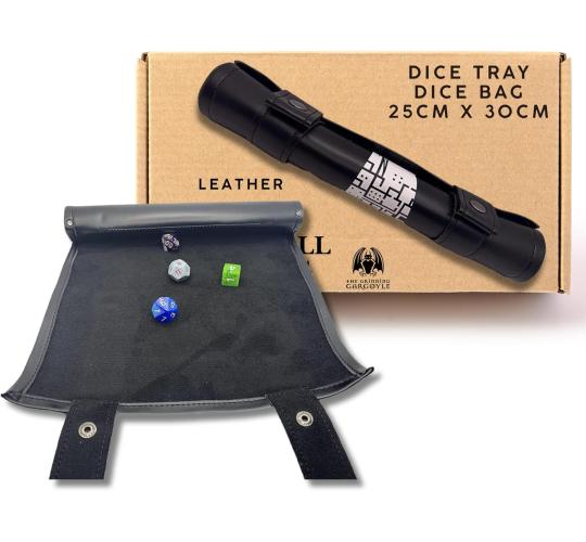 Portable Dice Rolling Mat Scroll with Dice Storage