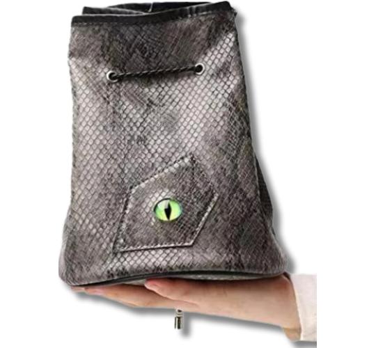 Dragon Eye Dice Bag with Drawstring & 7 Pockets - 500+ Dice Capacity