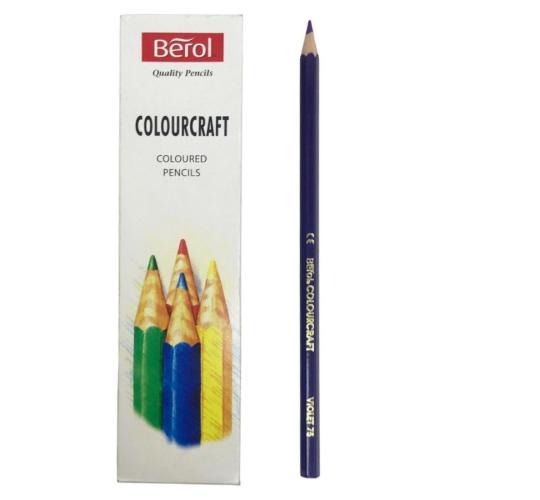Wholesale Job Lot of 180 Packs of 12 Purple Berol Colourcraft Coloured Pencils