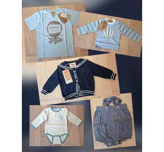 One Off Joblot Of 16 Boys Jumpers Rompers Dungarees T-shirts Pants Mini A Ture & MeMini 1m-6yrs