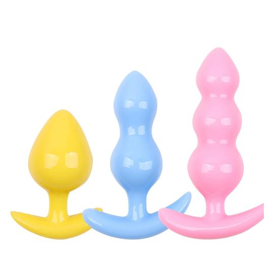 20 sets-Premium Body-Safe Silicone Colourful Pleasure Anal Plug 3pcs Set|GCAP214|UK SELLER