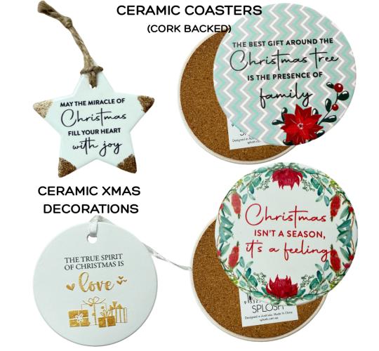 Thoughtful Christmas Gifts – Ceramic Coasters, Tree Ornaments & Wish Bracelets