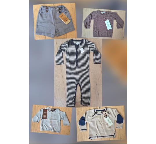 One Off Joblot Of 9 Mixed Baby Boys Jumpers Cardigans Shorts Memini Mini A Ture  Sizes 1-12m