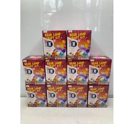 10 X PAINT YOUR OWN BEAR LAMP CRAFT KITS FOR KIDS