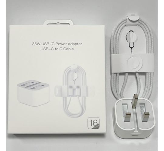 30 X 35W Fast USB-C Charger Plug & Cable For iPhone 15 16 Pro Max Type-C to C