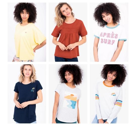 Wholesale Job Lot of 50 Women's Brakeburn Mixed T-Shirts - Great Variety!