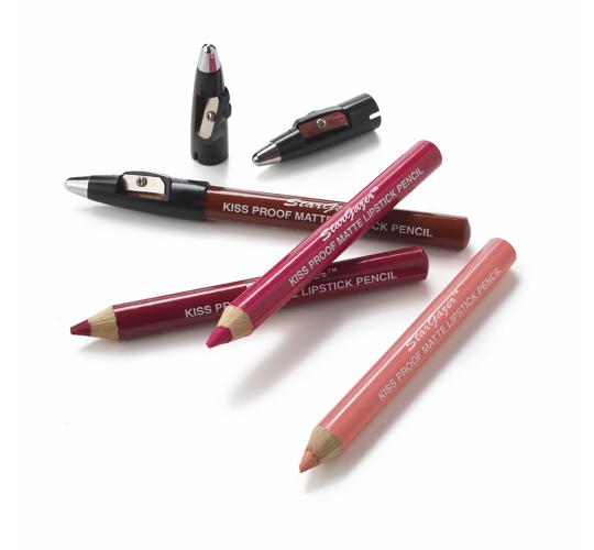 8 Shades Of Kiss Proof Matte Lipstick Pencil With Integrated Lid Pencil Sharpener