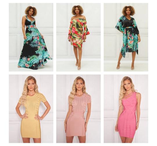 Wholesale Job Lot of 25 Women's Mixed Kokovee Dresses - Great Variety!