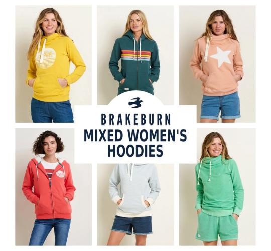 Wholesale Job Lot of 15 Women's Brakeburn Mixed Hoodies - Great Variety!