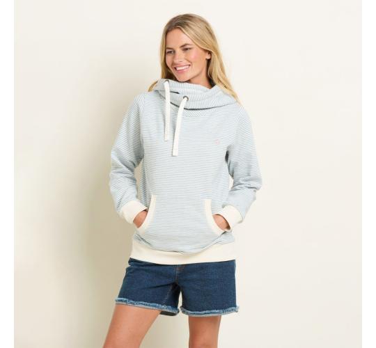 Joblot of 11 Ladies Brakeburn Textured Stripe Elise Hoodie - Blue