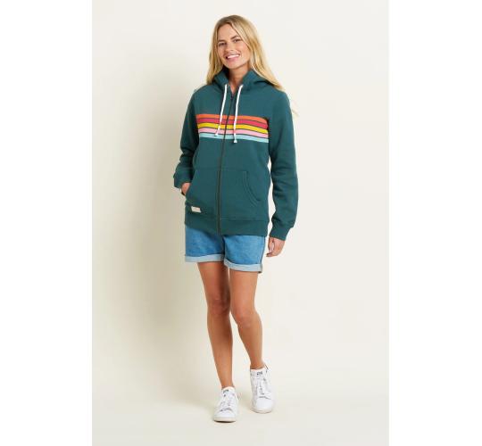 Joblot of 6 Ladies Brakeburn Retro Stripe Zip Thru Hoodie