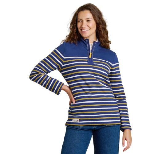 One Off Joblot of 6 Ladies Brakeburn Blue Quarter Zip Sweatshirt