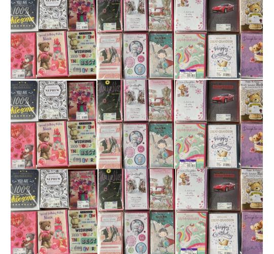 240pcs Assorted Birthday Cards with Envelopes | 18 designs | for male and female