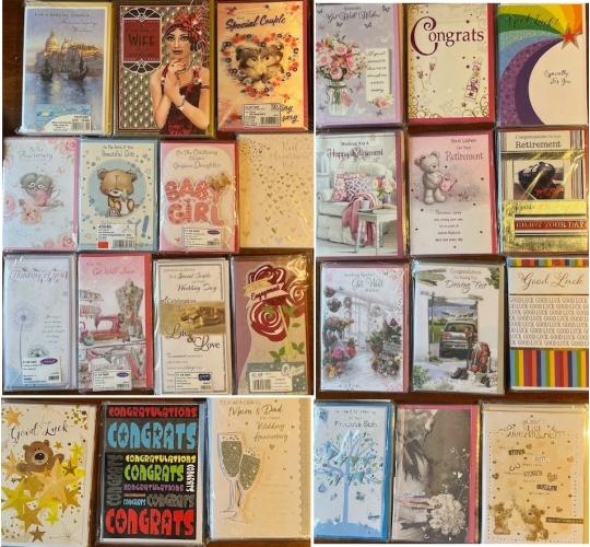 120pcs Assorted Celebration Cards with inc Envelopes | at least 16 designs