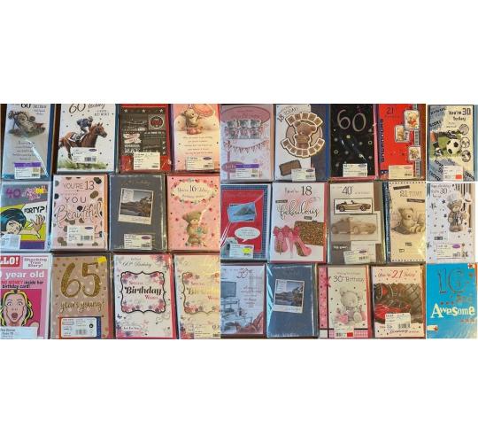 240pcs Assorted Birthday Cards with Ages inc Envelopes | at least 16 designs