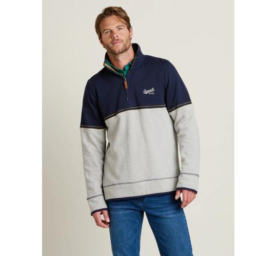 Job Lot Of 6 Mens Brakeburn Block Coloured 1/4 Zip Sweat