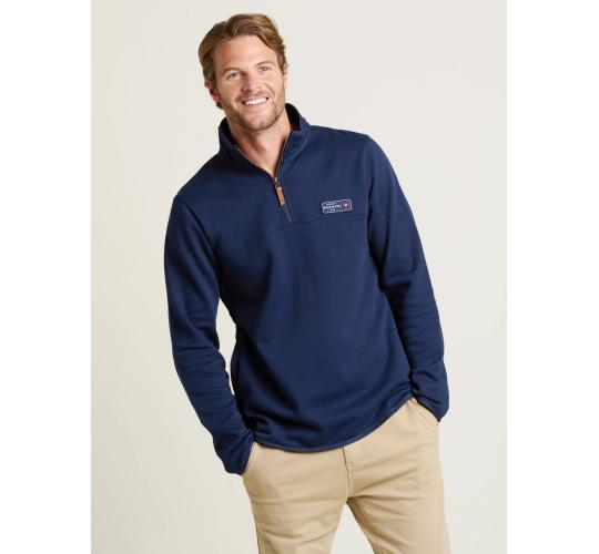 Job Lot Of 6 Mens Brakeburn Navy Quarter Zip Sweatshirt