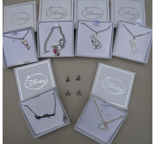 67 Items of genuine Disney Jewellery Pendants, charms, earrings with Presentation boxes RRP £1312.33
