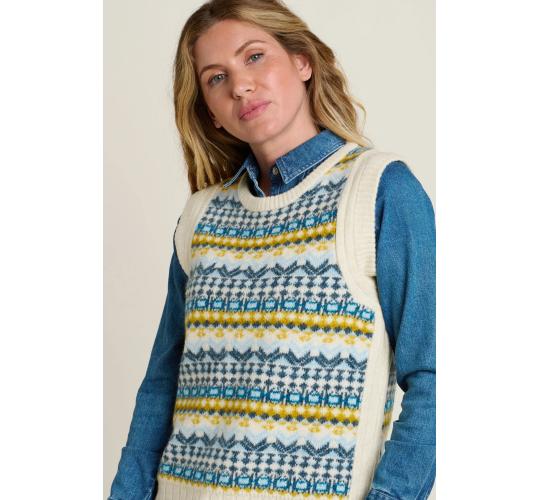 Joblot Of 3 Ladies Brakeburn Fairisle Knitted Vests
