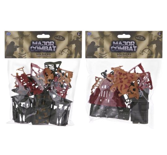 Jumbo Soldiers Play Pack – Major Combat, 2 Assorted – Wholesale Box of 120 (RRP £2.49 Each)
