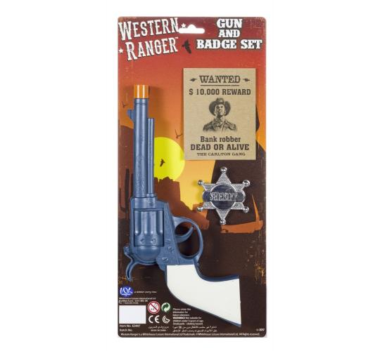 9” / 23 cm Western Ranger Gun & Badge Set – Wholesale Box of 144 (RRP £5.99 Each)