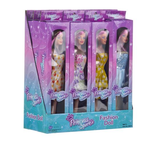 27 cm Fashion Doll – Princess Sparkle Assorted Styles – Wholesale Box of 144 (RRP £5.99 Each)