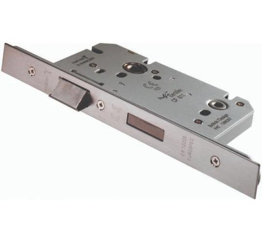 20 x Eurospec DLS7860WCSSS Din Bathroom Lock 60mm- (78mm C/C) Satin Stainless Steel