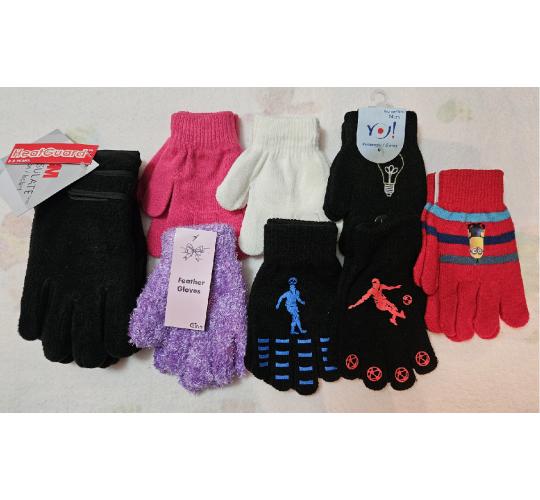 Kids Winter Gloves Assorted Joblot for Resale 51pc