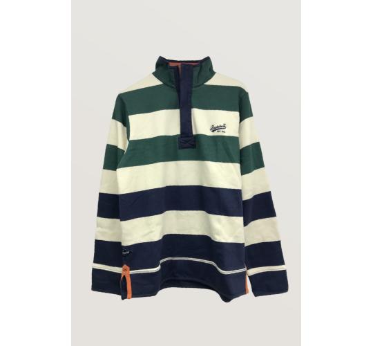 One Off Job Lot of 3 Men's Brakeburn Multi Stripe 1/4 Zip Sweat