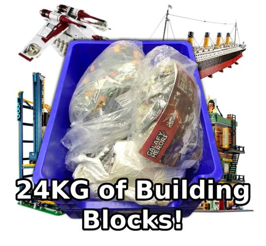 One Off Job Lot of Approx. 24KG Mixed Building Blocks - Great Variety!