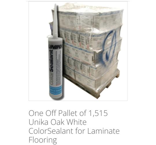 ONE OFF PALLET OF 1515 UNIKA OAK WHITE COLOUR SEALANT FOR LAMINATE FLOORING