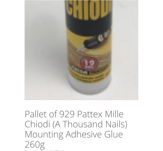 Pallet of 929 Pattex Mille Chiodi ( A Thousand Nails ) Mounting Adhesive Glue 260g