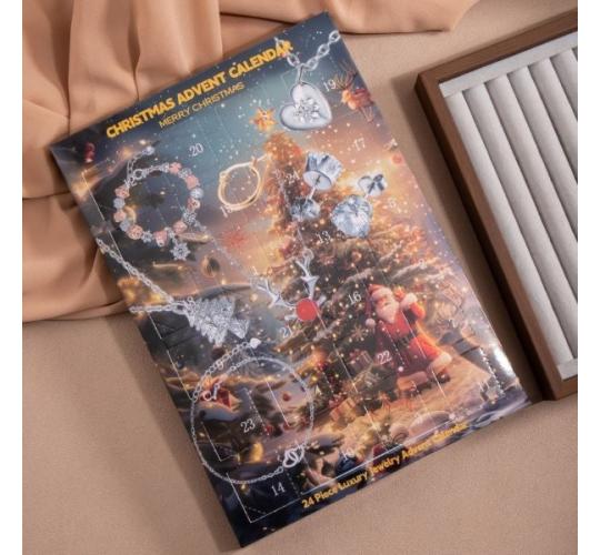 10 Boxes-Christmas Jewellery Advent Calendar Countdown 24pc 2025 – Elegant Bracelet, Pendant, Earrings and Rings for Women Gifts|GCJSET022-//038|UK 