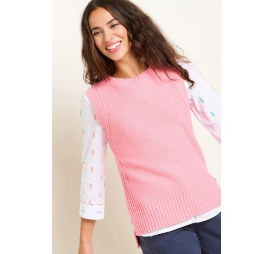 One Off Joblot of 6 Ladies Brakeburn Pink Dip Hem Knitted Vest