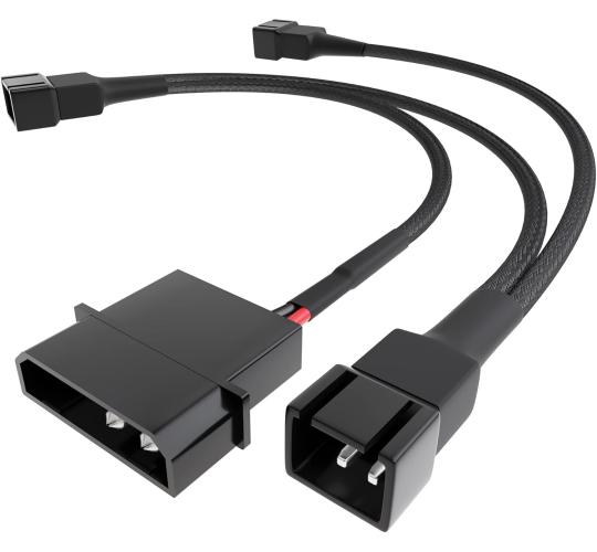 100 x KabelDirekt – 20-20-20cm 4-pin Molex (5.25“) 12V to 3 x 3-pin 2-pole connector fan distribution cable