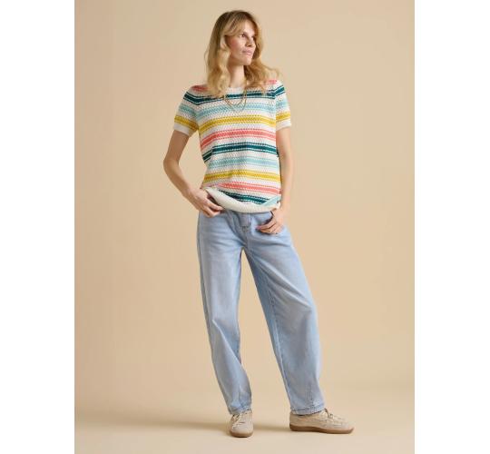 Wholesale Job Lot of 4 Brakeburn Women's Rainbow Stripe Knitted Tee