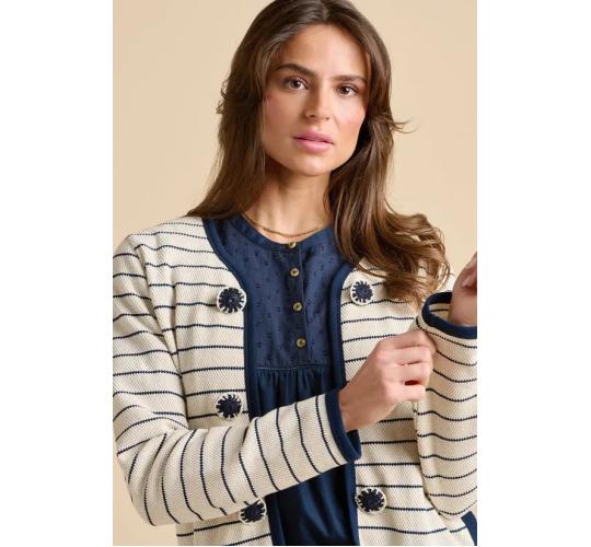 One Off Job Lot of 8 Brakeburn Women's Breton Stripe Sweat Jacket