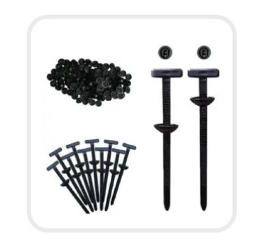 47 x100PCS Nylon Universal Cable Zip Buckle - Heavy Duty Self-Locking Zip Ties Holder with Pin & Button Design